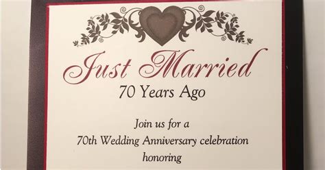 MyDiane Designs: 70th Wedding Anniversary Invite