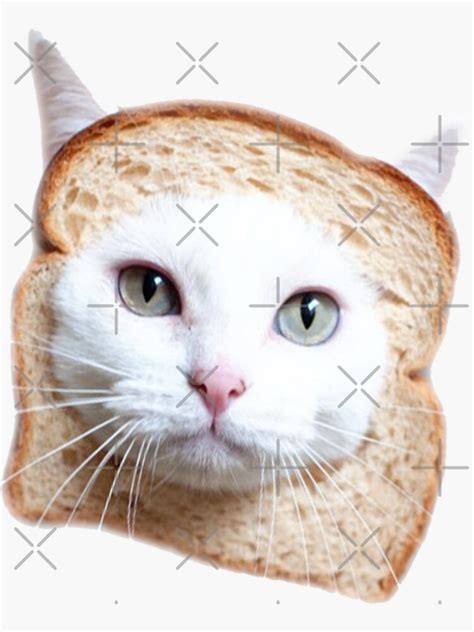 Bread Cat Sticker For Sale By Elisecv Redbubble