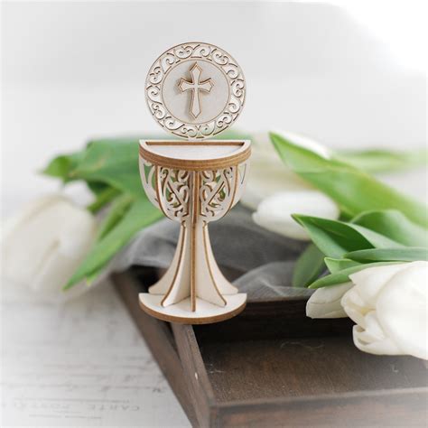 First Holy Communion 3d Chalice 05 Decorative Laser Cut Chipboard