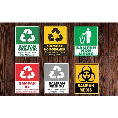 Stiker Sampah Organik Non Organik Dan Sampah B Lazada Indonesia