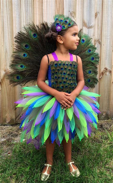 Peacock Tutu Costume Bird Costume Peacock Feather Dress Peacock