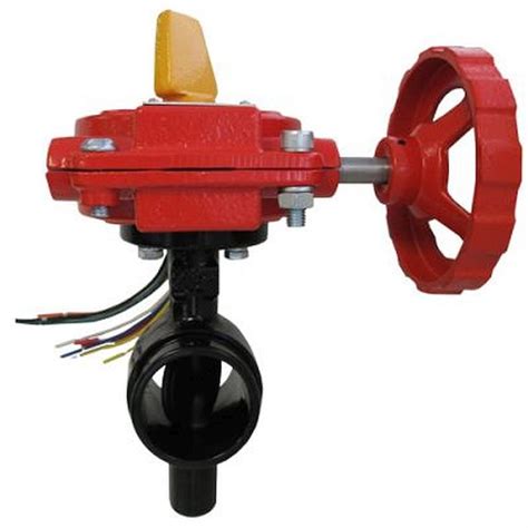 Butterfly 2 1 2 Ductile Iron Grooved 300psi Valve W Supervisory