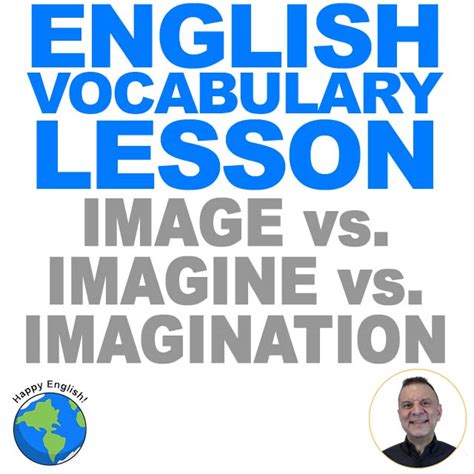 English Vocabulary Lesson Image Imagine And Imagination Happy