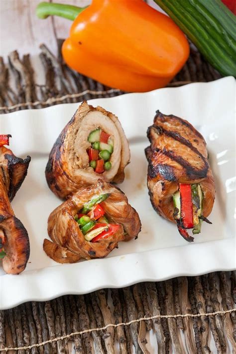 Turkey Cutlets In A Korean Style Marinade Stuffed With Fresh Cucumber