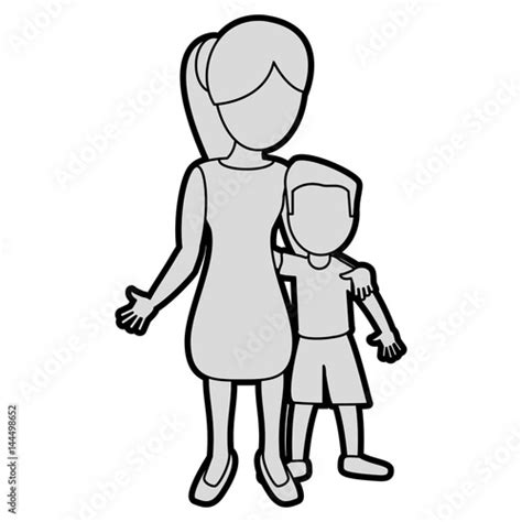 mother hugging son lovely image vector illustration eps 10 stock vector adobe stock