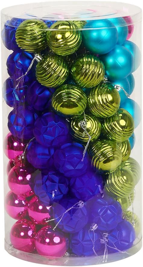 Assorted Christmas Ornaments Multi Color Tree Holiday
