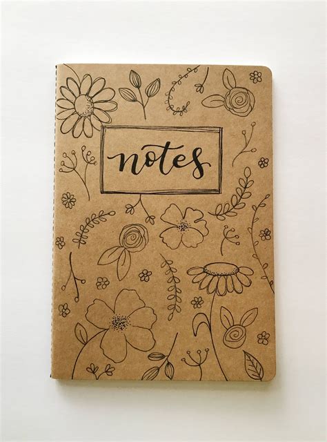 Printable Cute Notebook Cover Design