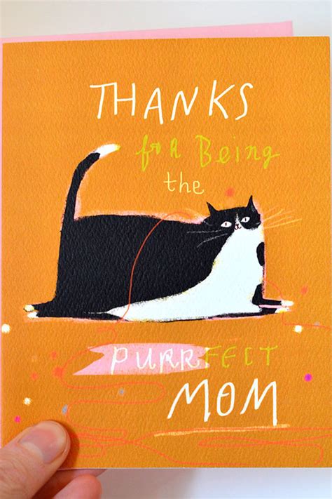 Cat Mom Mothers Day Card Mom Cards Cat Birthday Card Birthday
