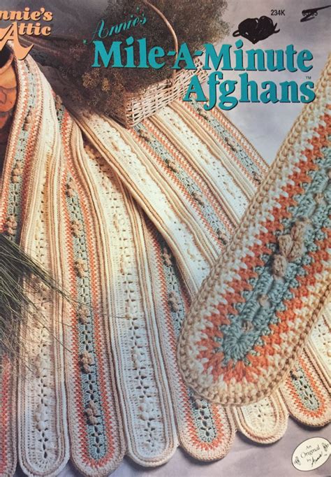 Annies Attic Mile A Minute Afghans Crochet Pattern Booklet 234k