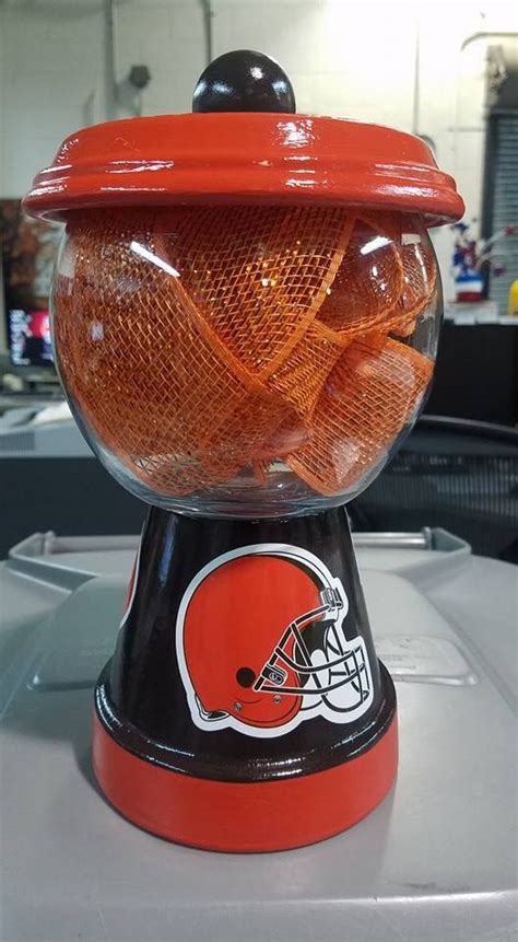 Cleveland Browns Candy Dishes Decorative Jars Handcraft