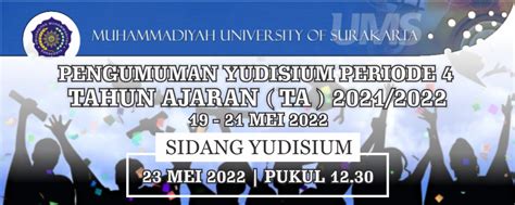 Pendaftaran Yudisium Periode 4 Tahun Akademik 20212022 Faculty Of