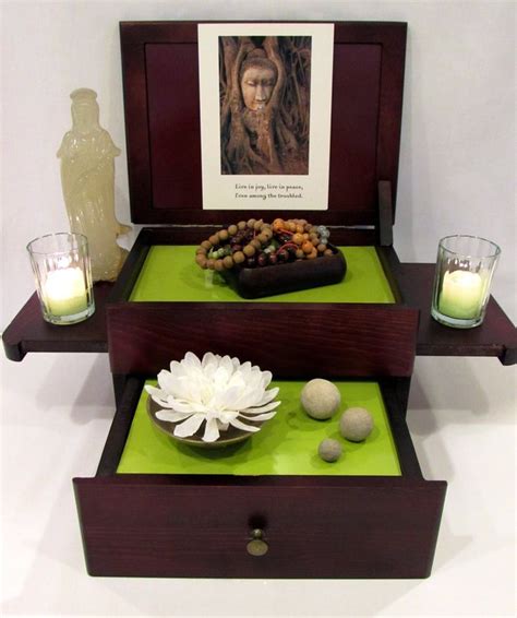 Buddhist Meditation Home Altarshrine Wooden 2 Levels Etsy In 2021