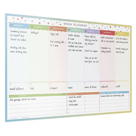 Planners Weekly Wall Planner