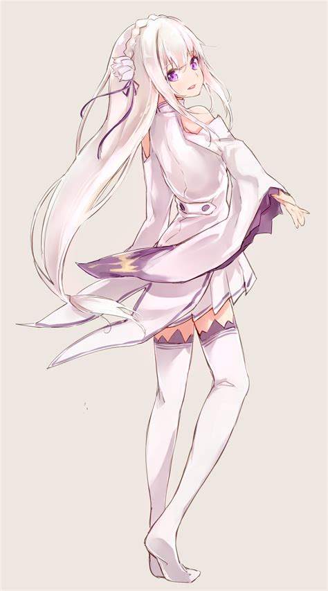 Emilia Rezero Kara Hajimeru Isekai Seikatsu Drawn By Silverchenwen