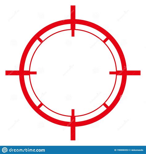 Target Aim Icon Vector Target Symbol Cross Aim Sign Target