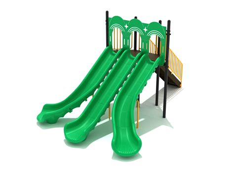 6 Foot Triple Sectional Split Slide Commercial Playground Equipment