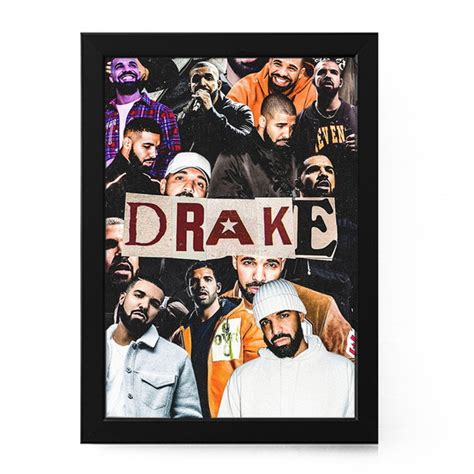 Quadro Emoldurado A4 Drake Rap Rapper Music 24x33cm No Elo7 Vibes