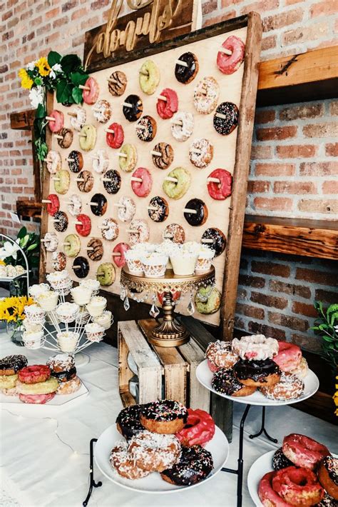 diy donut wall dessert table for a wedding or shower — first thyme mom wedding donuts donut