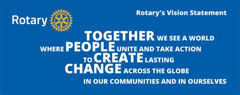 Rotary Mini Poster Rotarys Vision Statement Horizontal By Gt Fits