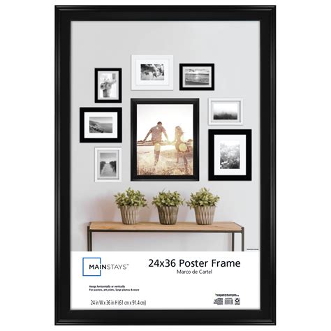 Mainstays 24x36 Beveled Black Poster Frame