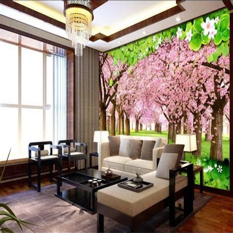 Beibehang Custom 3d 3d Wallpaper Cherry Tree Cherry Tree Under Large