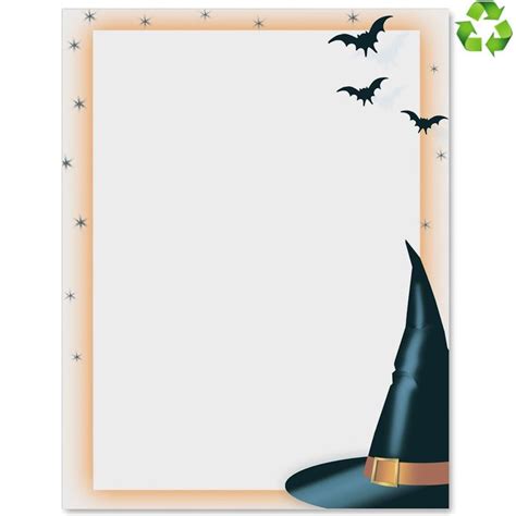 Witchs Hat Border Paper In 2021 Borders For Paper Halloween Borders