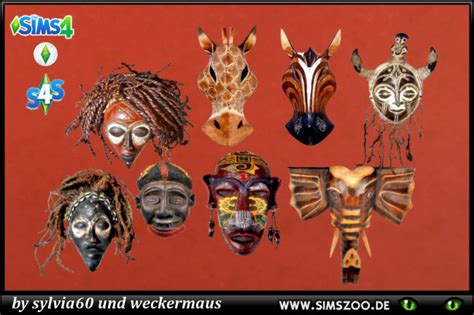 African Masks By Sylvia60 And Weckermaus At Blackys Sims Zoo The
