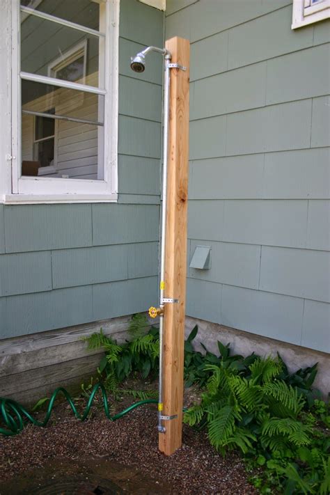 DIY Outdoor Shower Attached To A Hose Backyard Projects Outdoor