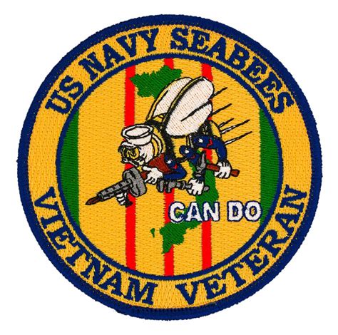 Us Navy Seabees Vietnam Veteran Patch Flying Tigers Surplus