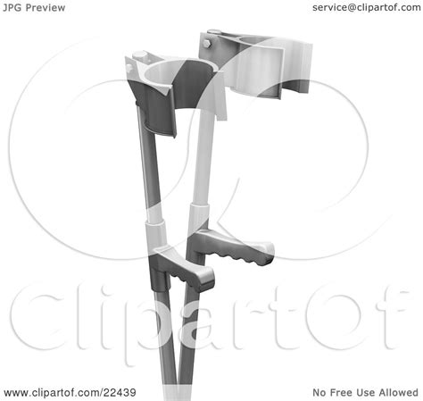 Clipart Illustration Of Two Forearm Crutches For A