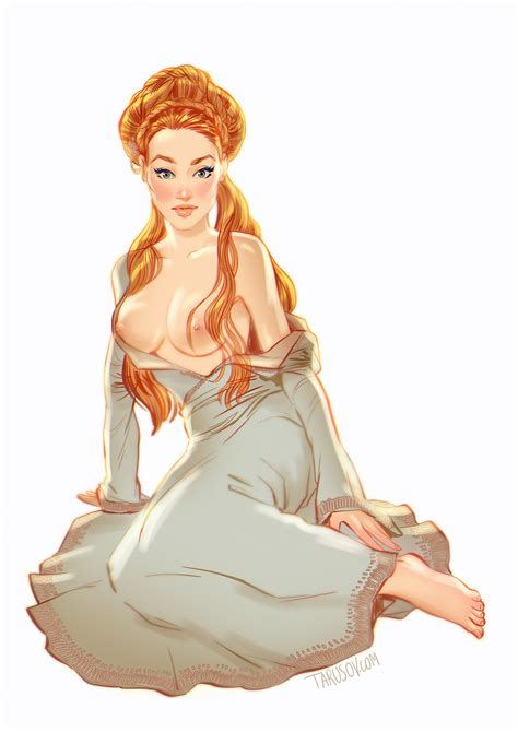 Rule 34 Andrew Tarusov Barefoot Breasts Dress Feet Female Game Of Thrones Nipples Orange Hair