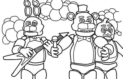 Nights At Five Freddy Chica Sheet Coloring Pages