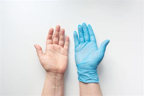 Hands In Gloves Stock Image Image Of Protect Medicine 180952423