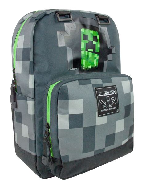 Minecraft Backpack Rucksack Large School Bag Creeper Inside Sword