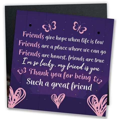 With tenor, maker of gif keyboard, add popular thank you for being a friend animated gifs to your conversations. Friendship Keepsake Plaque Best Friend Gifts Thank You ...