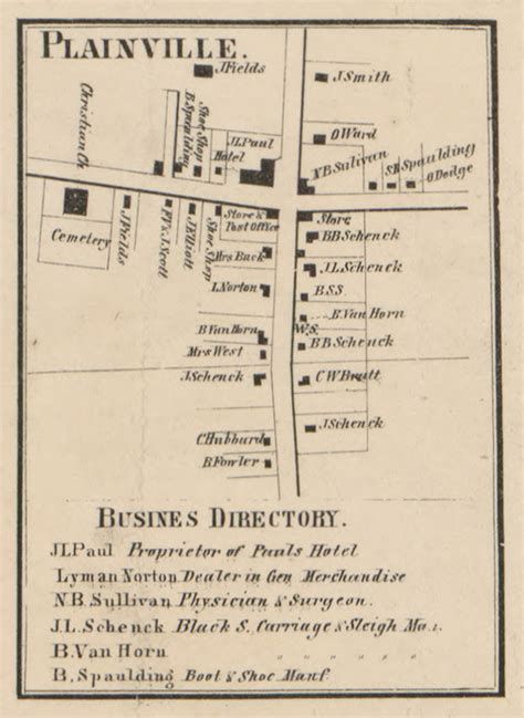 Plainville New York 1859 Old Town Map Custom Print Onondaga Co