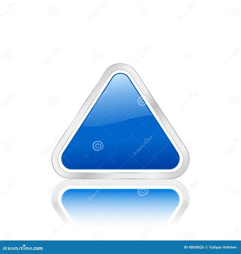 Blue Triangle Icon 2 Stock Vector Illustration Of Isolated 4860826