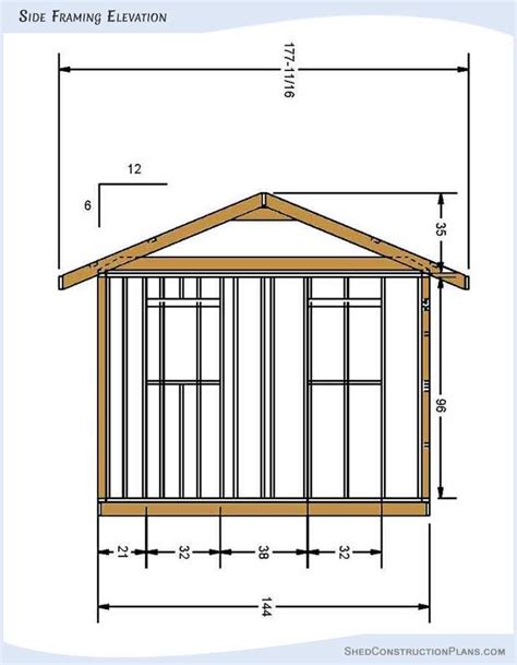 12×16 Outdoor Storage Shed Plans Blueprints