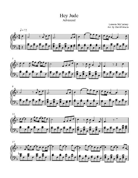 Hey jude sheet music for flute download free in pdf or midi. Hey Jude by The Beatles Piano Sheet Music | Advanced Level