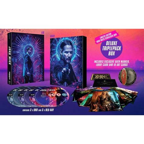 John Wick Trilogy Deluxe Boxset K UHD BD Import