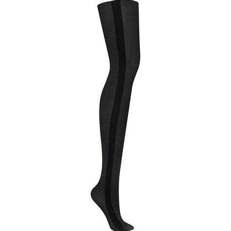 Dkny Tuxedo Stripe Tights 1285 Rub Liked On Polyvore Featuring Intimates Hosiery Tights