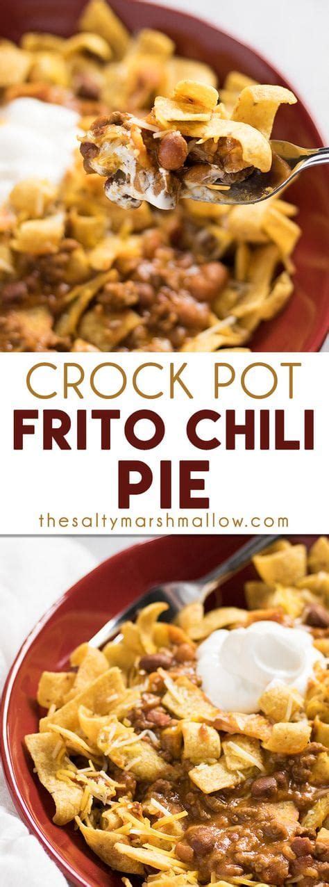 Crockpot Frito Chili Pie Recipe Food Recipes Slow Cooker Recipes