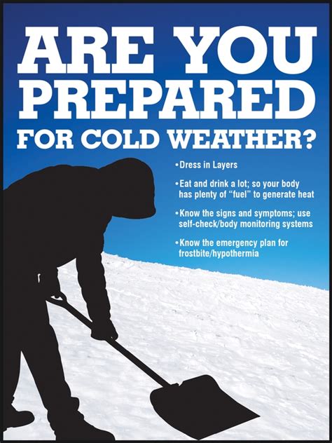 Safety Posters Are You Prepared For Cold Weather Sp