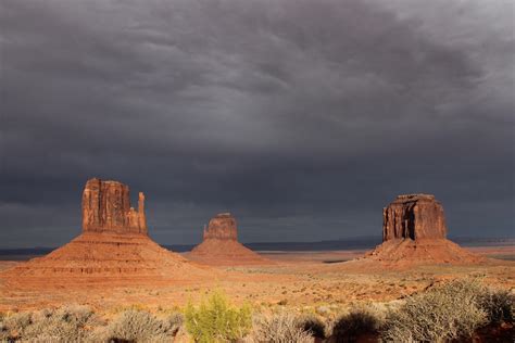 Monument Valley Utah Storm Clouds Over The Famous Buttes Absolutely