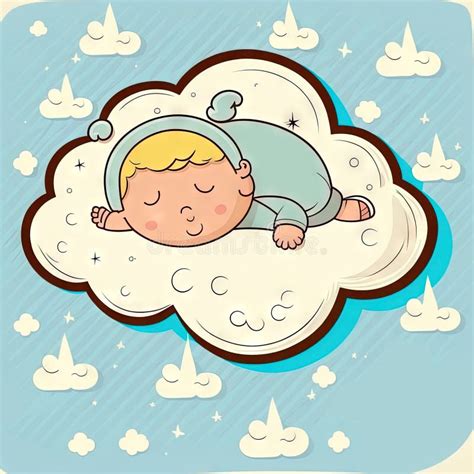 Vector Illustration Of Cartoon Baby Sleeping Stock Image Image Of