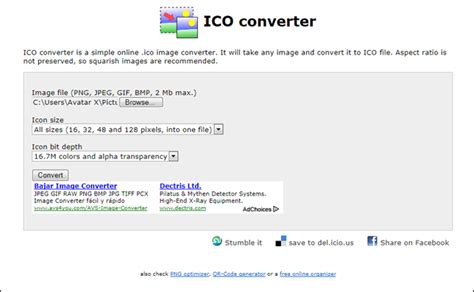 Then click the convert button. Appatic: ICOconverter: Free Online Image To ICO Converter