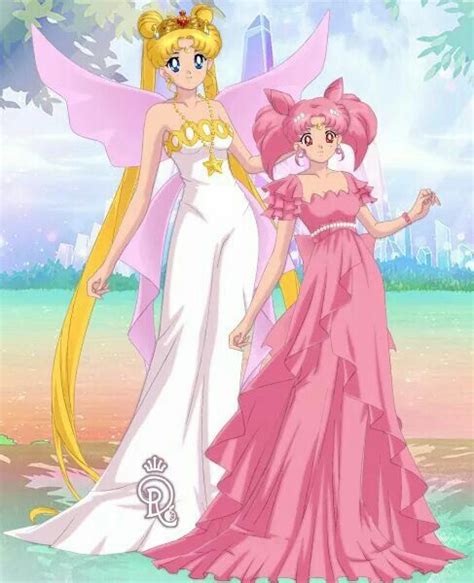 Neo Queen Serenity And Chibiusa Sailor Mini Moon Sailor Princess Sailor Moom