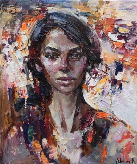 Abstract Girl Portrait Painting 14 Original Oil Painting By