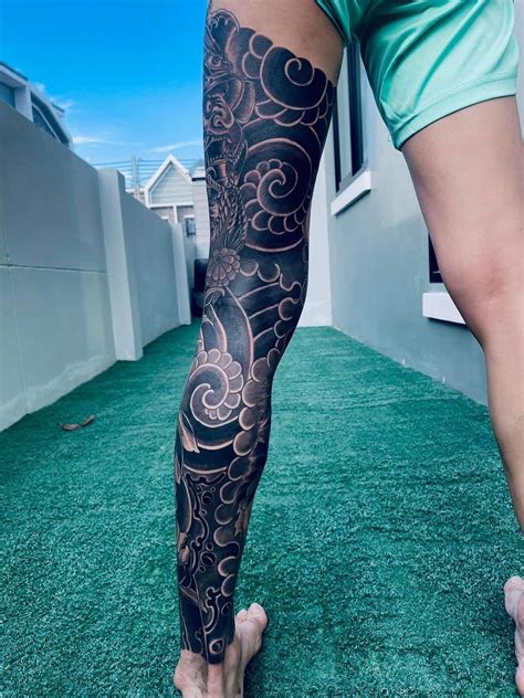 Leg Sleeve Tattoo Calf Tattoo Tattoo Sleeve Designs Japanese Leg Tattoo Japanese Legs Full