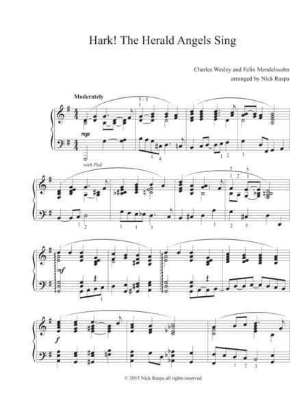 Hark The Herald Angels Sing Advanced Piano Sheet Music Pdf Download